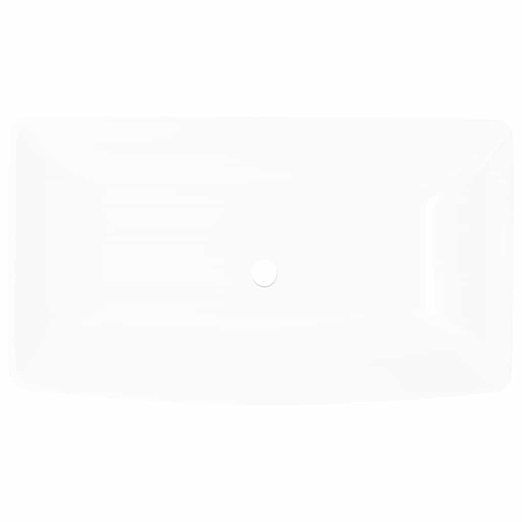 Vidaxl Luxuskeramik Rechteckige Spüle 71 x 39 cm (weiß)