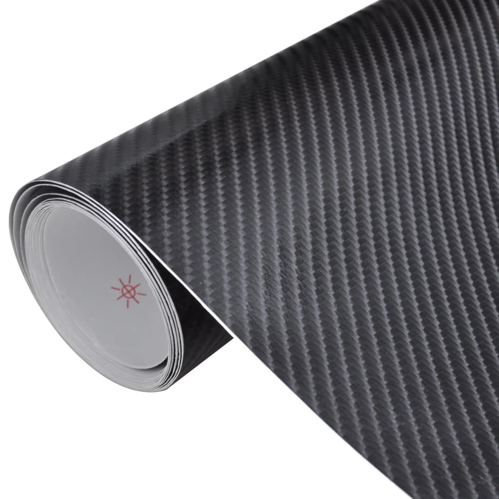 Vidaxl Autofolie 4D 152 x 200 cm Kohlefaser -Vinylschwarz