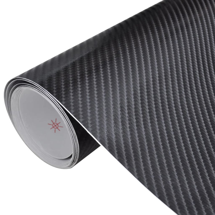 Vidaxl Autofolie 4D 152 x 200 cm Kohlefaser -Vinylschwarz