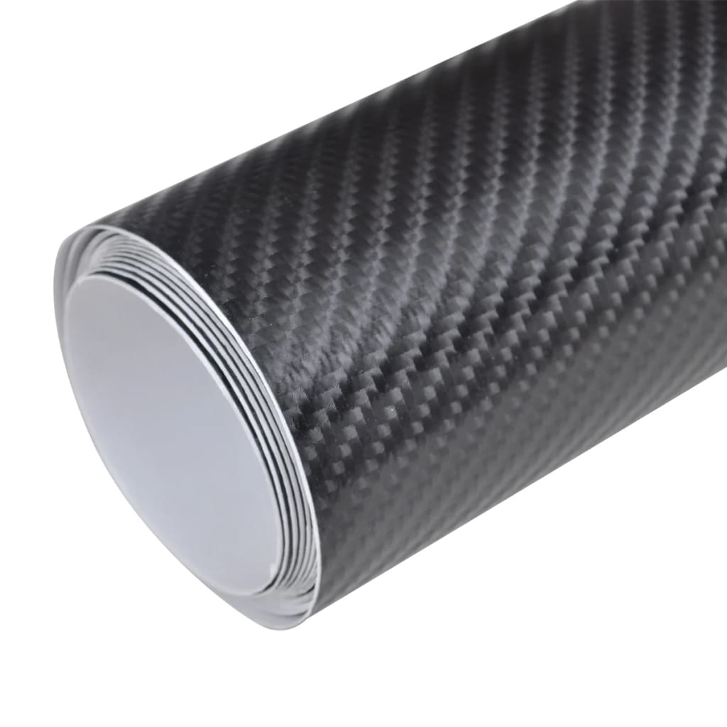 Vidaxl Autofolie 4D 152 x 200 cm Kohlefaser -Vinylschwarz