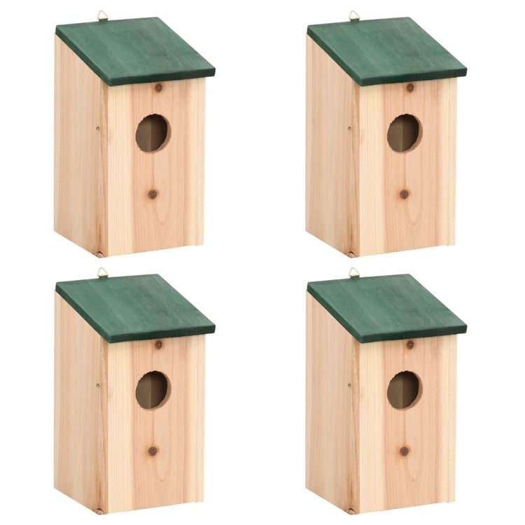 Vidaxl Vogelhäuser 4 Stcs 12x12x22 cm Holz