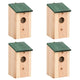 Vidaxl Vogelhäuser 4 Stcs 12x12x22 cm Holz