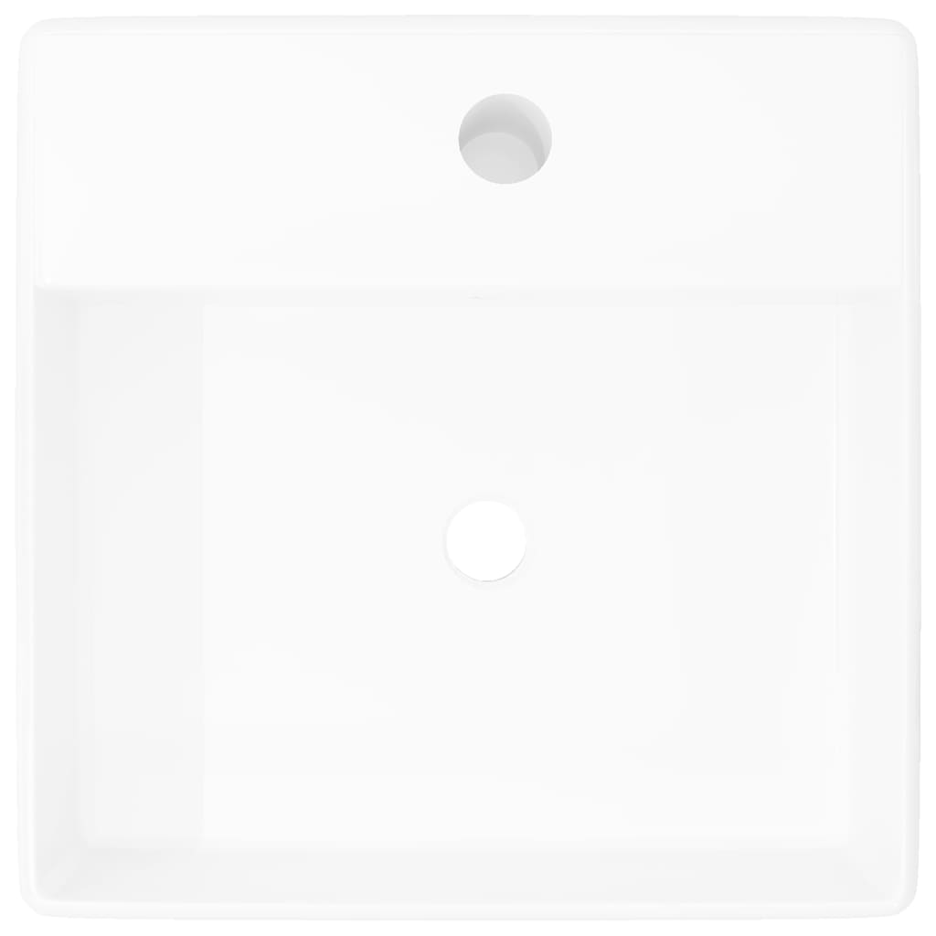 Vidaxl Luxuswaschbecken mit Landung und Kranlochquadratkeramik 41 x 41 cm