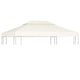 Vidaxl Ersatz Zelt Stoffbor 310 g m² 3x4 m Creme Weiß