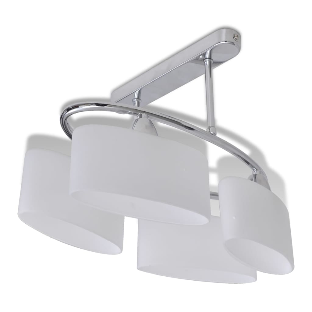 VIDAXL -Deckenlampe mit Ellipseglaskappen (4 x E14)