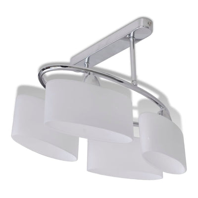 VIDAXL -Deckenlampe mit Ellipseglaskappen (4 x E14)