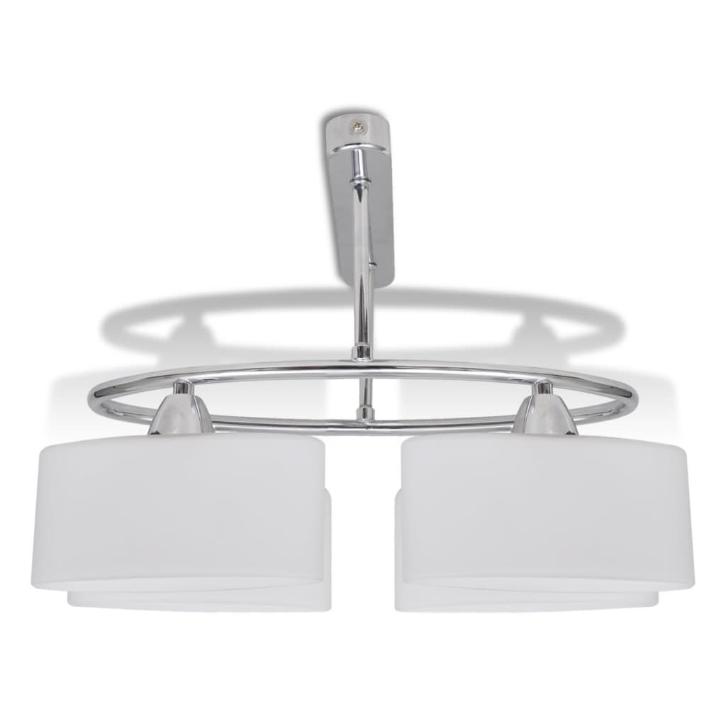 VIDAXL -Deckenlampe mit Ellipseglaskappen (4 x E14)