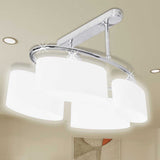 VIDAXL -Deckenlampe mit Ellipseglaskappen (4 x E14) - afbeelding 1