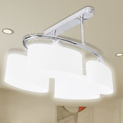 VIDAXL -Deckenlampe mit Ellipseglaskappen (4 x E14)