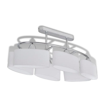VIDAXL -Deckenlampe mit Ellipseglashauben 6xe14
