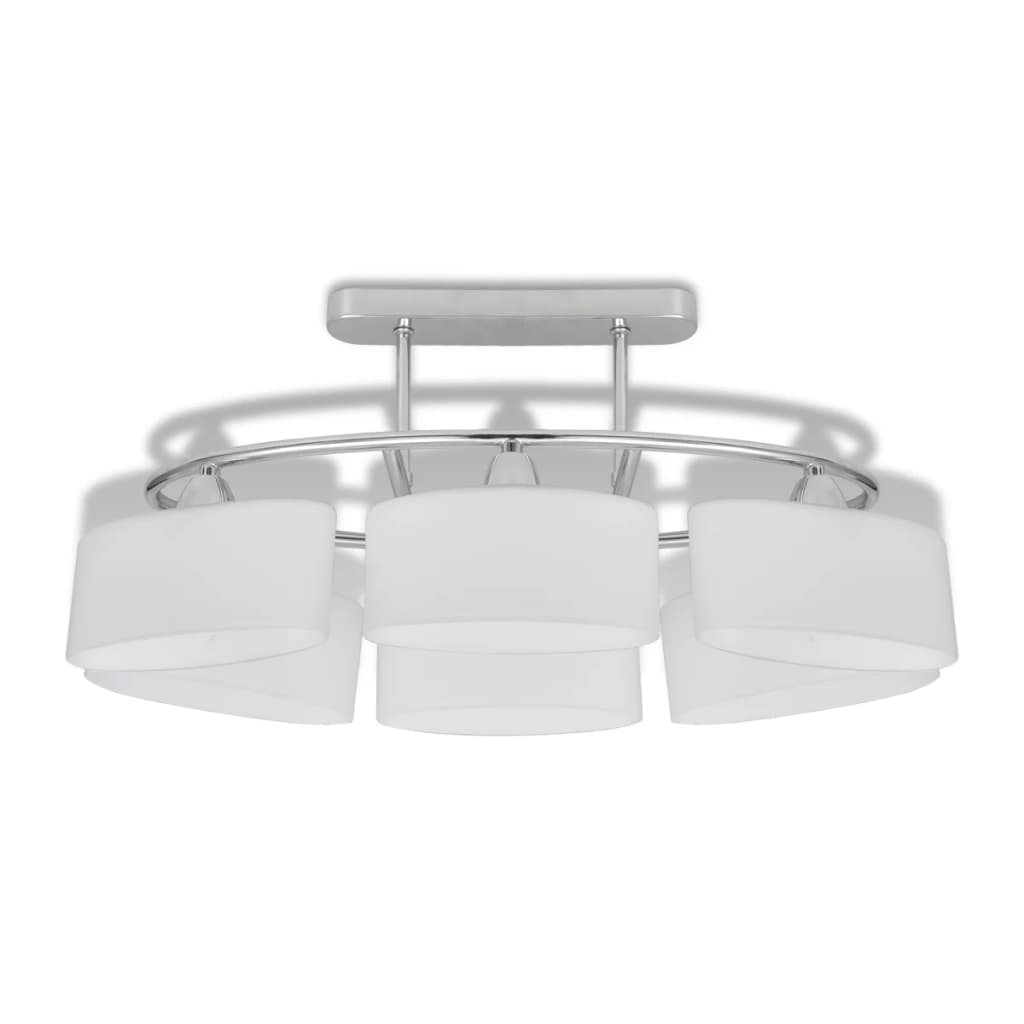 VIDAXL -Deckenlampe mit Ellipseglashauben 6xe14