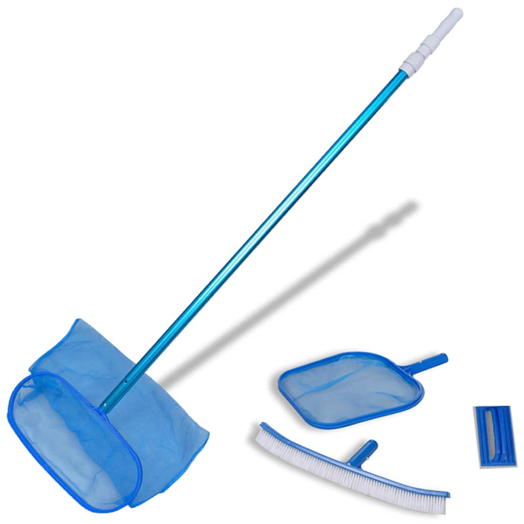 VIDAXL -Schwimmbad 2 Netze, 1 Schrubber, 1 Pinsel + Teleskoppol