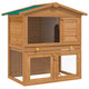 Vidaxl Kaninchen -Loft für draußen mit 3 Türen Holz