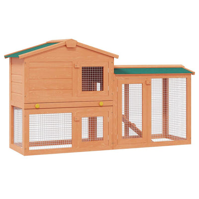 Vidaxl Kaninchen -Loft für außerhalb großer Holz