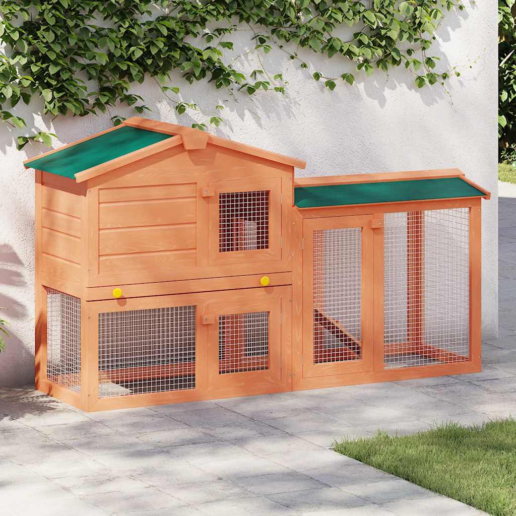 Vidaxl Kaninchen -Loft für außerhalb großer Holz