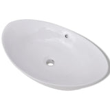 VIDAXL CERAMIC SINK OVAL 59 x 38,5 cm - afbeelding 2