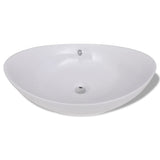 VIDAXL CERAMIC SINK OVAL 59 x 38,5 cm - afbeelding 3