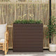 Vidaxl -Pflanzer mit 4 Töpfen Poly Rattan Brown angehoben