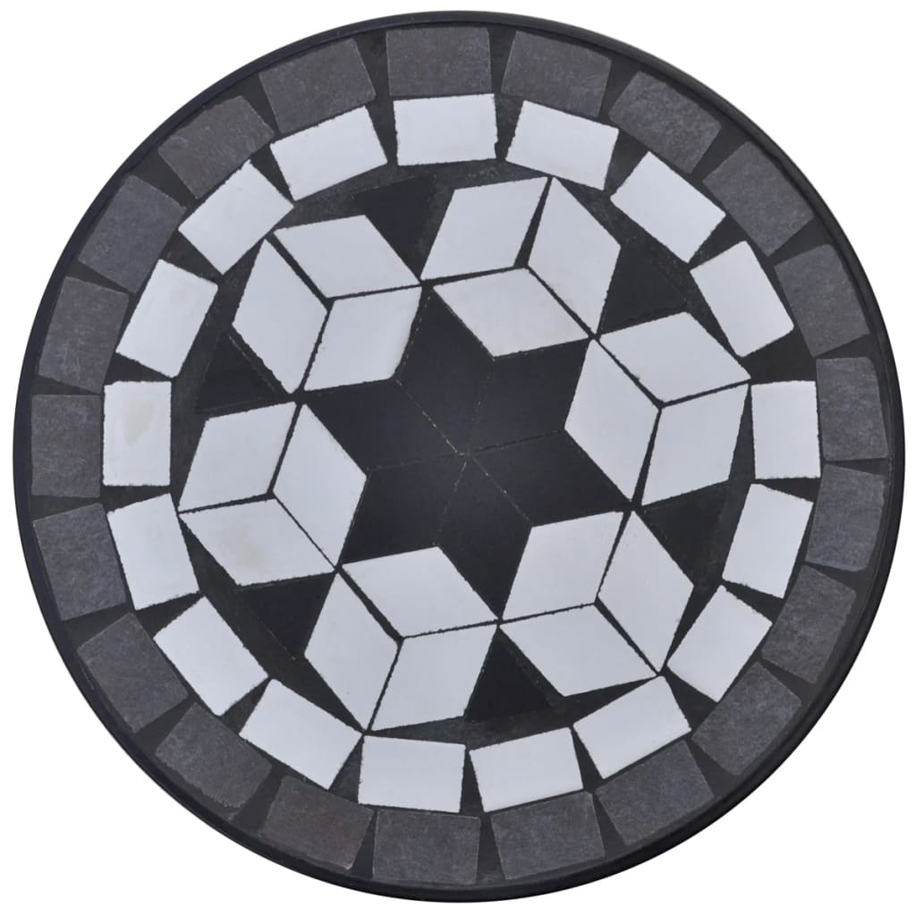 Vidaxl Biene Tabelle Mosaik schwarz und weiß