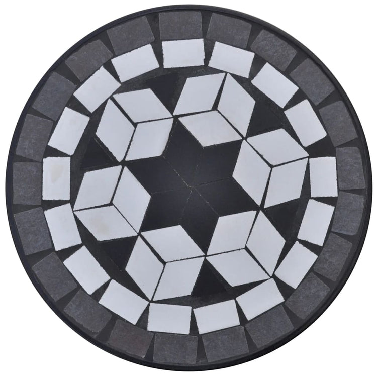 Vidaxl Biene Tabelle Mosaik schwarz und weiß