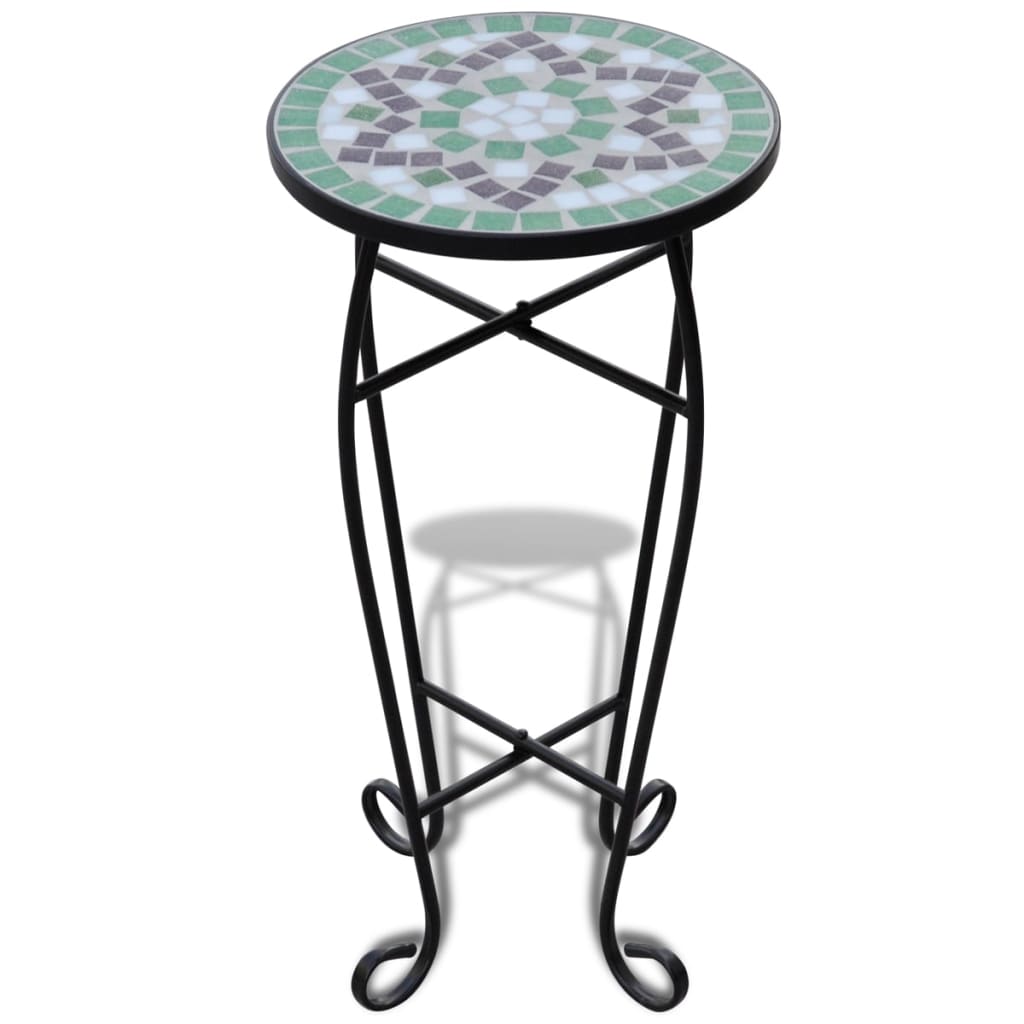 Vidaxl Biene Tabelle Mosaikgrün und Weiß