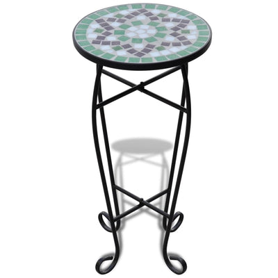 Vidaxl Biene Tabelle Mosaikgrün und Weiß