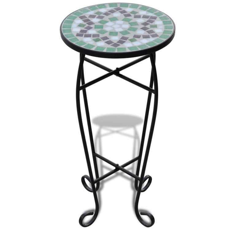 Vidaxl Biene Tabelle Mosaikgrün und Weiß