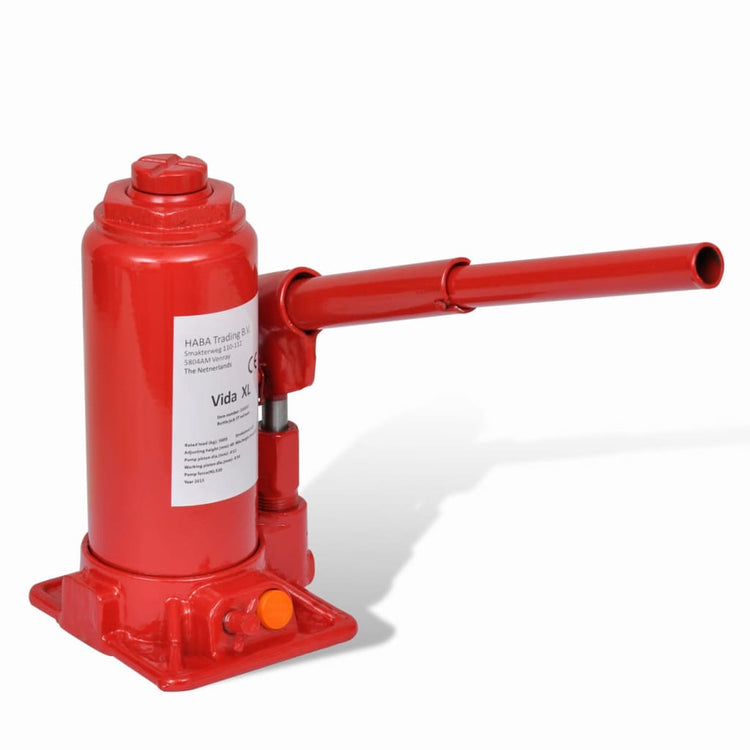 Vidaxl Potkrik hydraulisch 5 Tonnen Autoslifte Rot