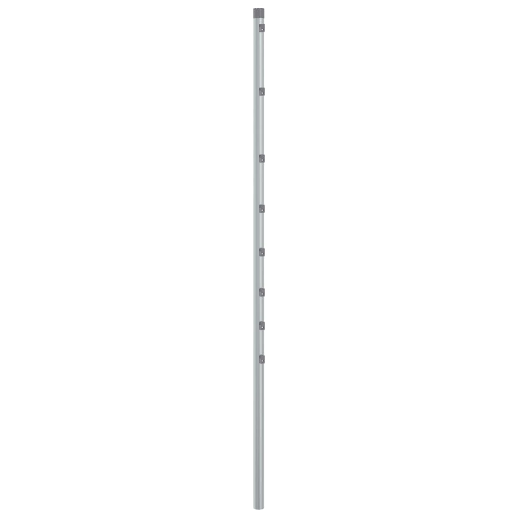 Vidaxl Zaunpfosten 15 St 150 cm verzinkter Stahl Silberfarbe