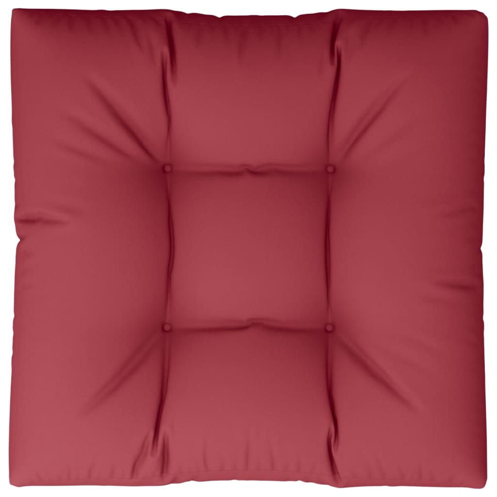 Vidaxl Palettenkissen 80 x 80 x 12 cm Stoffwein rot