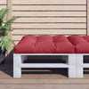 Vidaxl Palettenkissen 80 x 80 x 12 cm Stoffwein rot