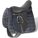 Vidaxl echtes Leder-Reiten-Sattel 17,5 18 cm (5-in-1-Set, schwarz)