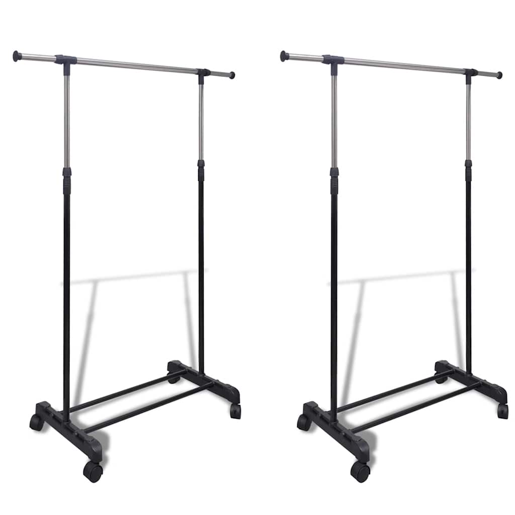 VIDAXL -Kleidungsständer verstellbar 2 STs mit 1 Hanging Rail