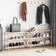 Vidaxl -Schuhregale mit 3 Regalen 2 Stcs Solid Pinewood