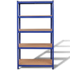 VIDAXL-LAGE RARK 5-layer Stahl und verarbeitetes Holzblau