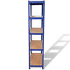 VIDAXL-LAGE RARK 5-layer Stahl und verarbeitetes Holzblau