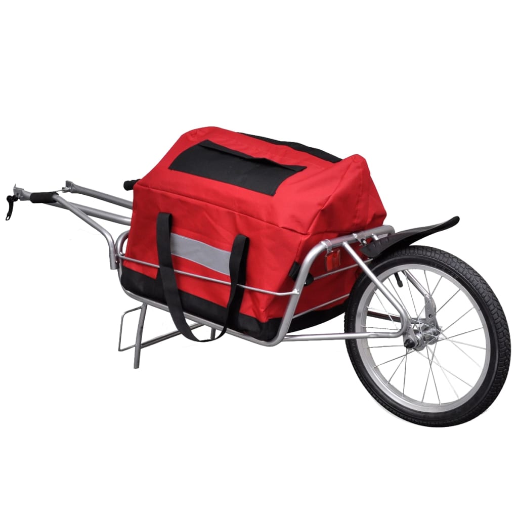 Vidaxl -Fahrradtransportanhänger mit 1 Rad und Aufbewahrungstasche