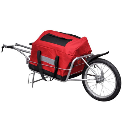 Vidaxl -Fahrradtransportanhänger mit 1 Rad und Aufbewahrungstasche