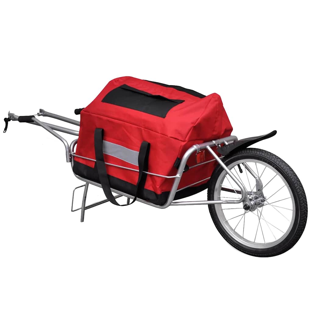 Vidaxl -Fahrradtransportanhänger mit 1 Rad und Aufbewahrungstasche