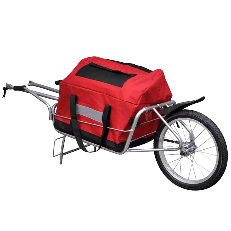 Vidaxl -Fahrradtransportanhänger mit 1 Rad und Aufbewahrungstasche