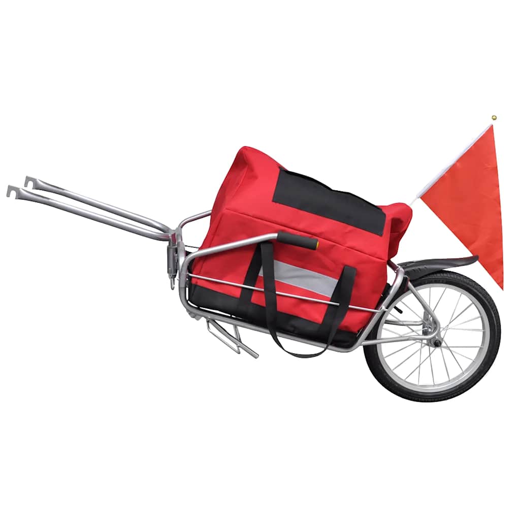 Vidaxl -Fahrradtransportanhänger mit 1 Rad und Aufbewahrungstasche
