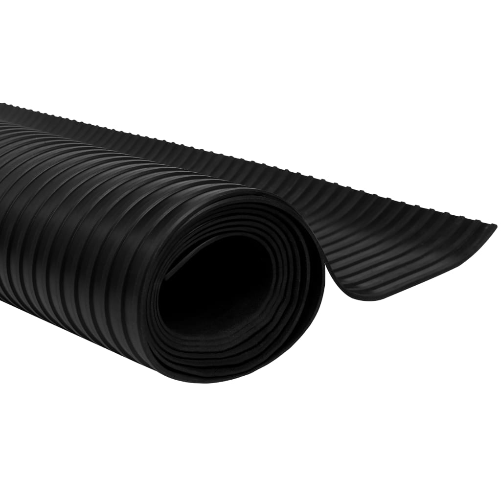 Vidaxl Gummi Anti-Rutsch-Bodenmatte 5x1m breit gerippt