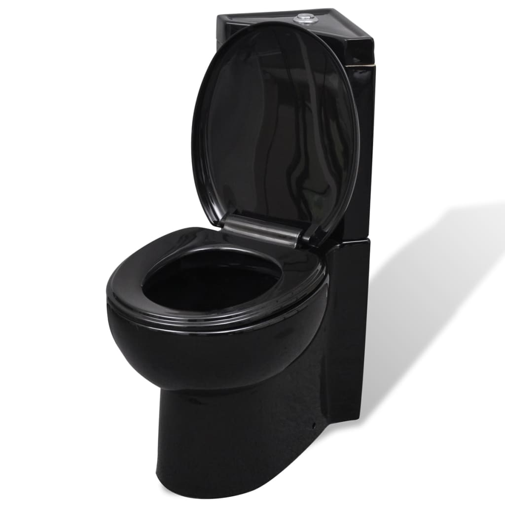 Vidaxl Toilettenecke Modell Keramik Schwarz