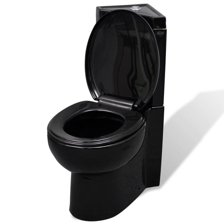 Vidaxl Toilettenecke Modell Keramik Schwarz
