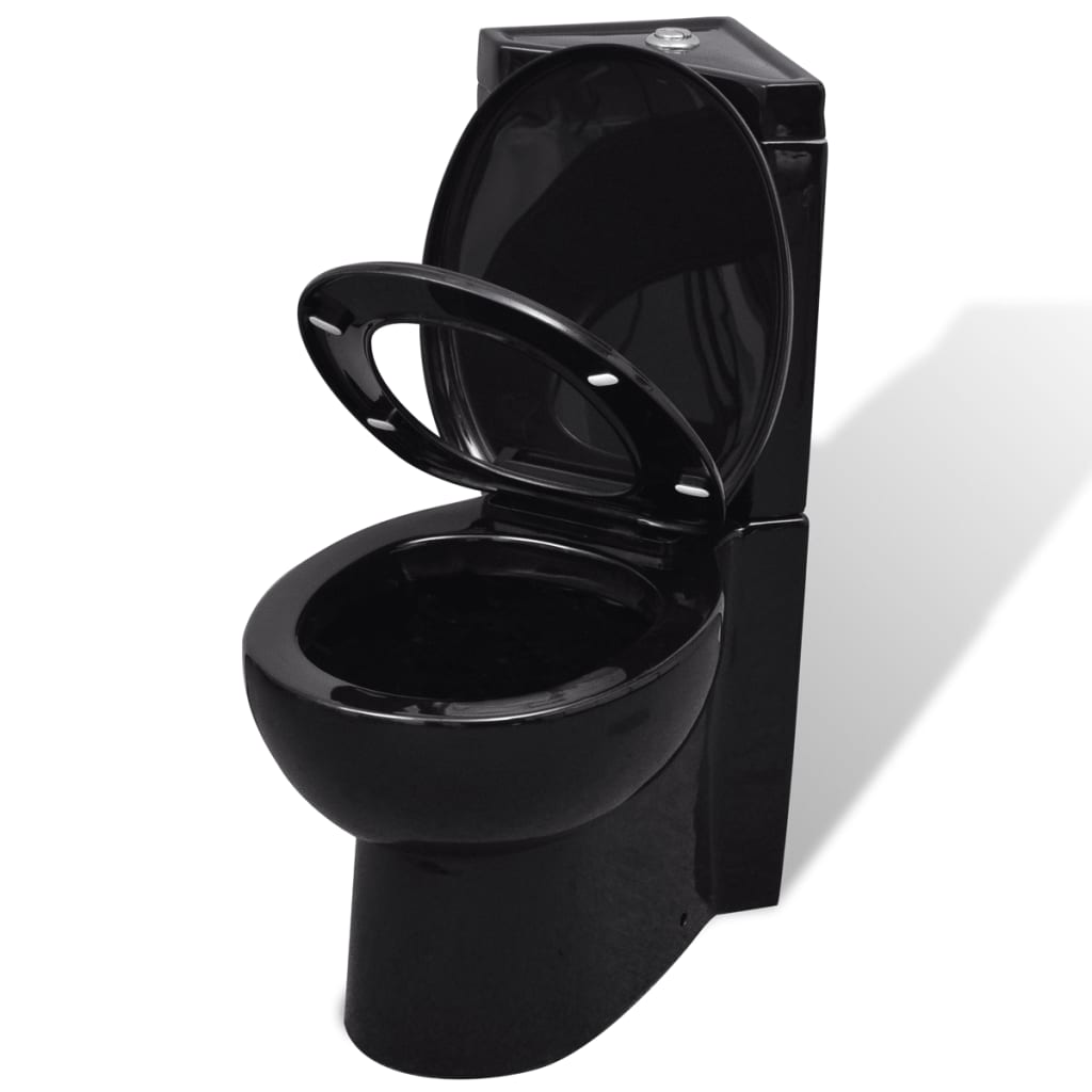 Vidaxl Toilettenecke Modell Keramik Schwarz
