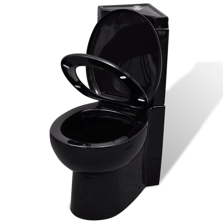 Vidaxl Toilettenecke Modell Keramik Schwarz