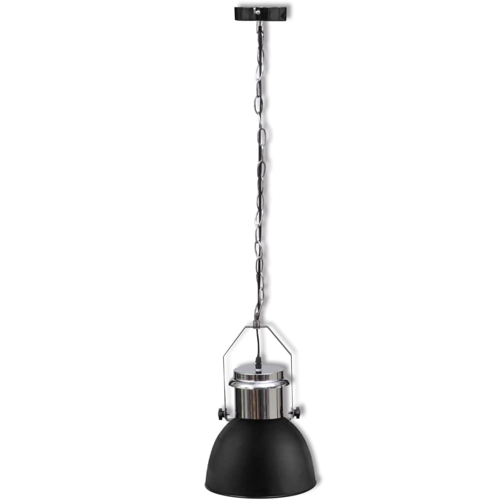 VIDAXL -Deckenlampen 2 STs in Höhenverstellbares modernes Metallschwarz