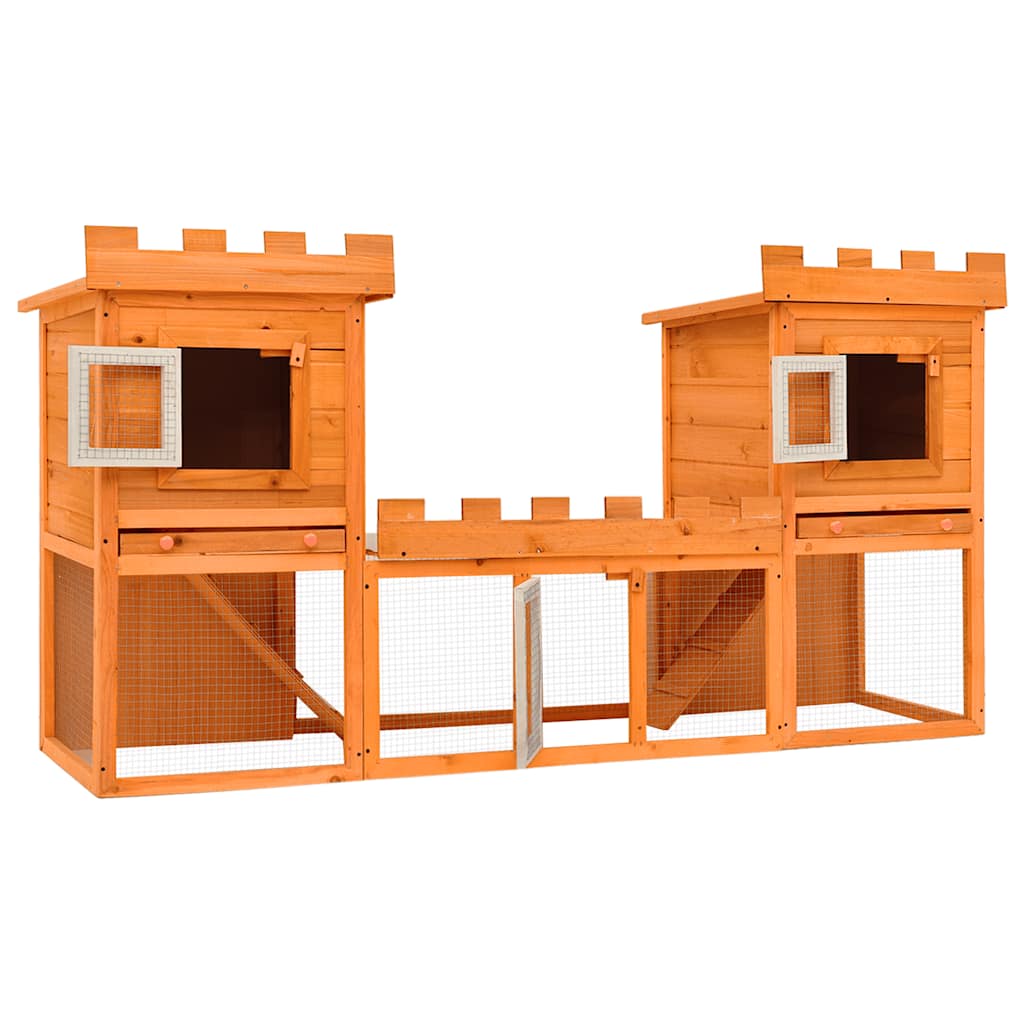 Vidaxl Kaninchen -Loft doppelt groß