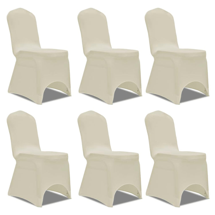 Vidaxl Stuhl Cover Stretch Creme (6 Stücke)