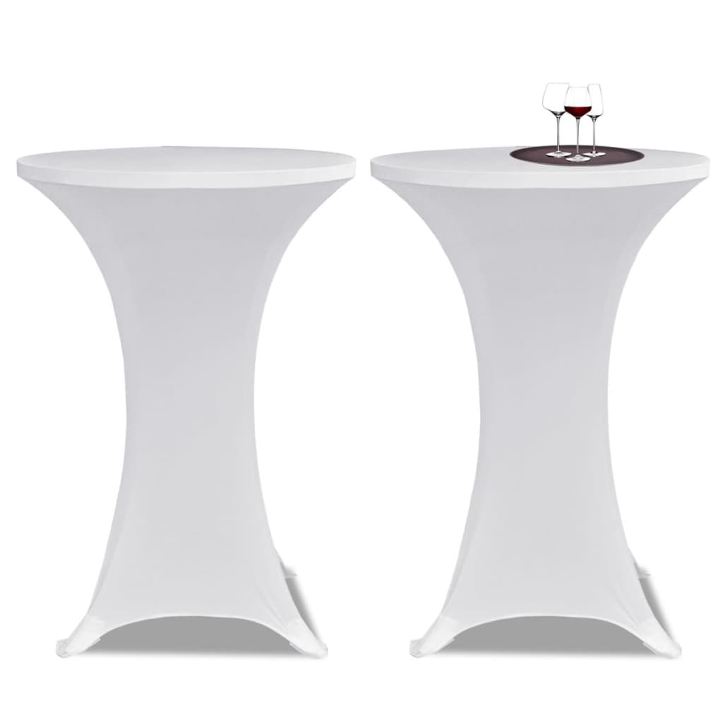 VIDAXL STIBLE TABEL COUNDET Ø60 cm Weiß (2 Stücke)
